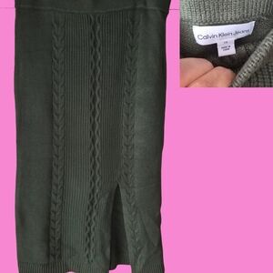 Calvin Klein Jeans Dark Green Pencil Skirt